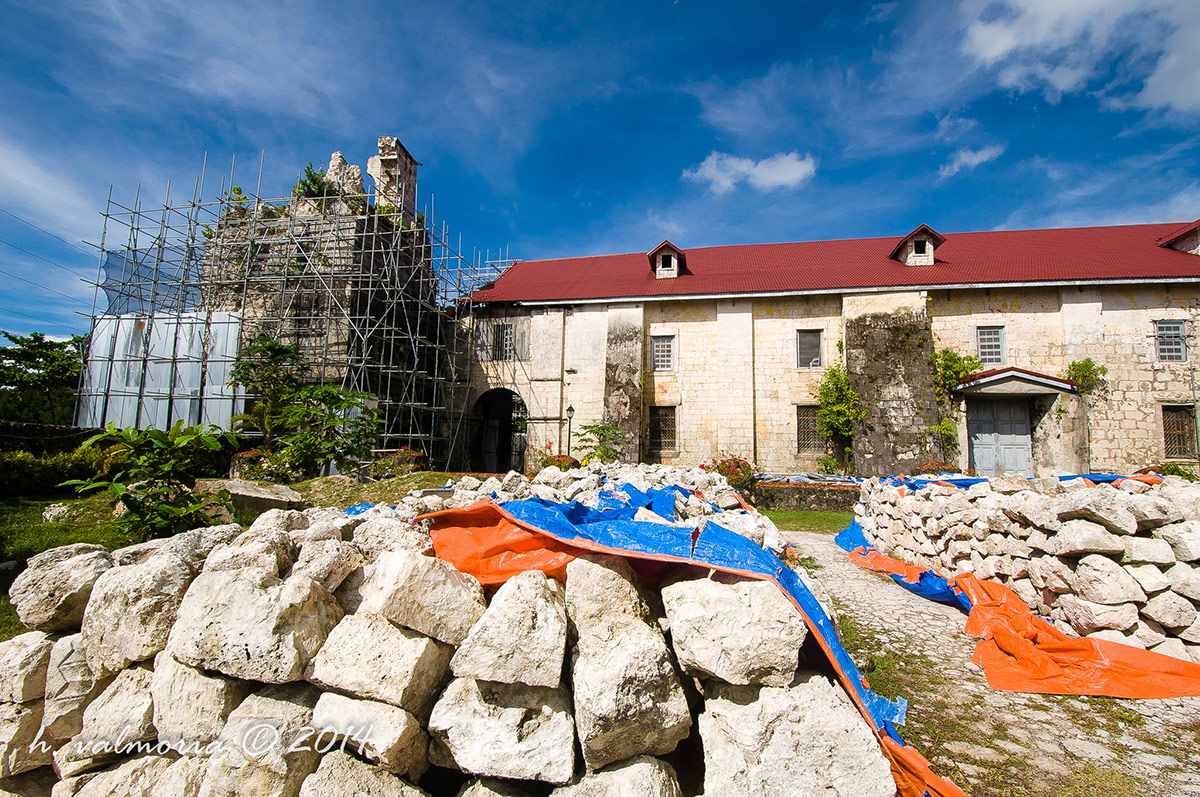Baclayon Church's original stones for reconstruction